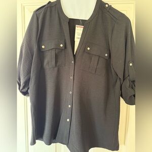Calvin Klein Charcoal Button-Up Shirt